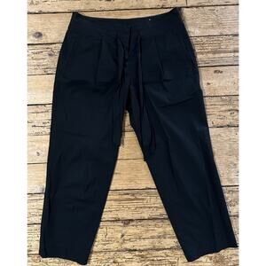 Ann Taylor LOFT Women's Size 0 Black Tie Pleated Waist Pants NWOT